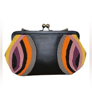 Hand-Crafted Beaded Frame Clutch Bag